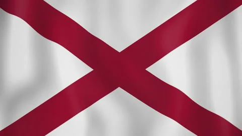 Alabama animated flag. Seamless loop. 4K Video stock 145364599
