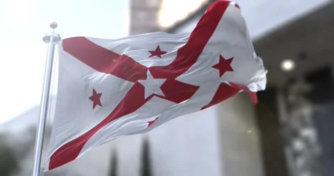 Alabama centennial flag waving-seamless-loop-4k-60fps Stock Footage 345557108