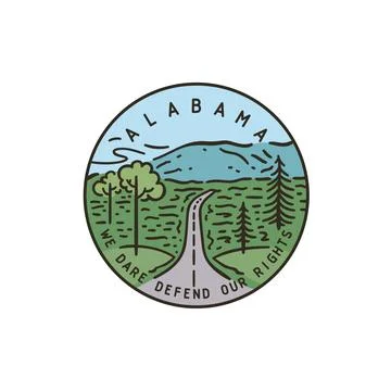 Alabama. Cheaha mountain Stock Illustration