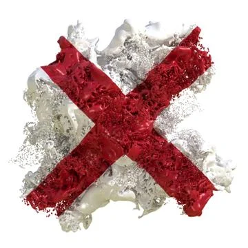 Alabama flag liquid Stock Illustration