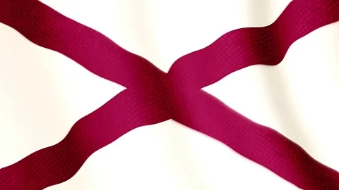 Alabama flag waving animation Stock Footage 76101939