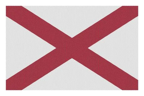 Alabama Flag White Dots Stock-Illustration