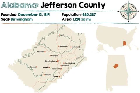 Alabama: Jefferson county Stock Illustration