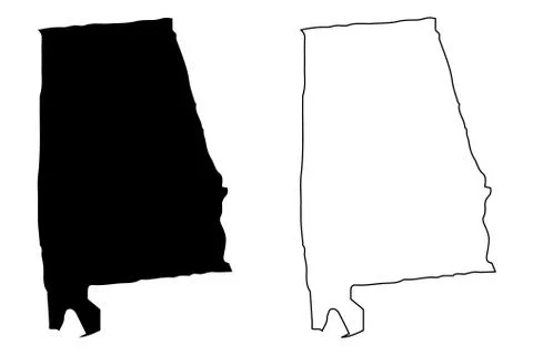 Alabama map vector Ilustração Stock