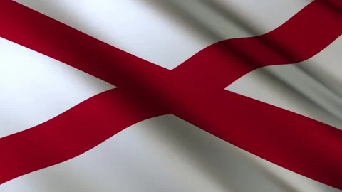 Alabama State Flag Stock Footage 276104788