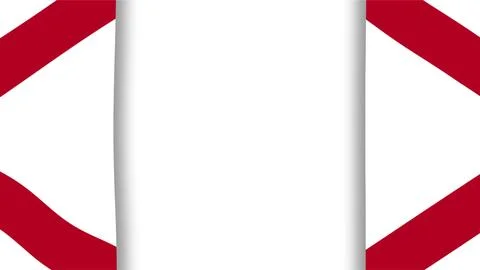 Alabama state flag frame template background with central white banner and .. Illustrazione stock