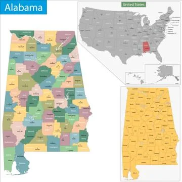 Alabama state Stock Illustration