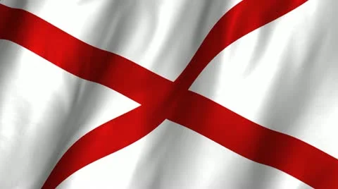 Alabama Waving Flag Stock Footage 12234761