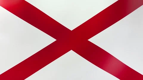 Alabama Waving Flag Stock Footage 297317350