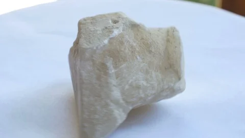 Alabaster Mineral Sample Stock Footage 93844171