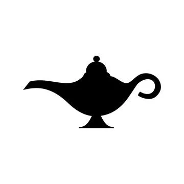 Aladdin magic lamp icon isolated on white background. Vector illustration Stock Illustration