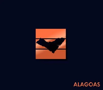 Alagoas map icon for your design Stock Illustration
