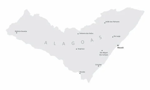 Alagoas State map Stock Illustration