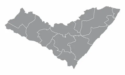 Alagoas State regions map Stock Illustration