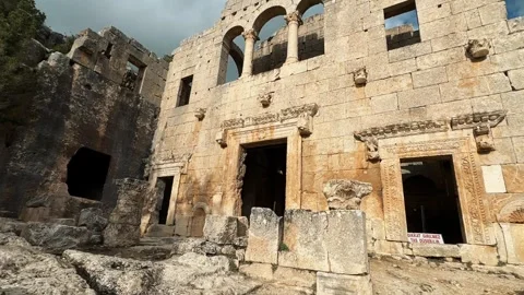 Alahan Monastery Stone Architecture Stock-Footage 344172667