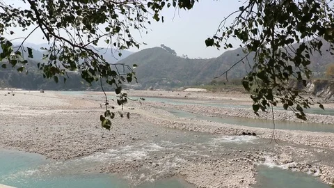 Alaknanda river in Uttarakhand Stock Footage 88231937