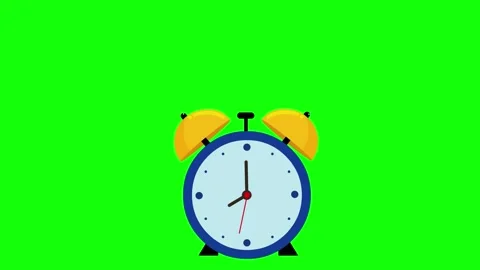 Alam clock animation green screen 4k Stock Footage 279488828