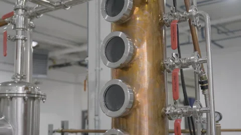 Alambic Distillery Column Stock Footage 260262766