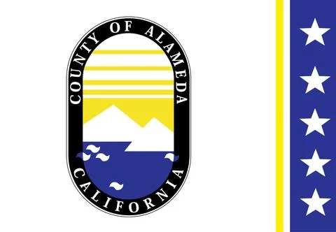 Alameda county flag vector illustration isolated on background. イラスト素材