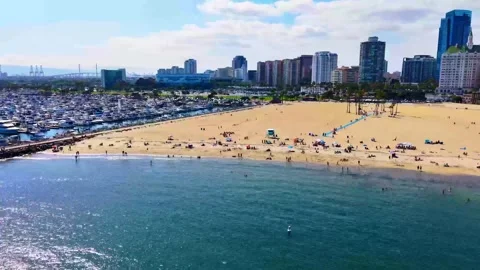 Alamitos Bay Reverse Hyperlapse Stock Footage 341774214