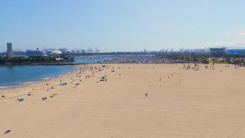 Alamitos Beach Harbor Flight Stock Footage 341774192