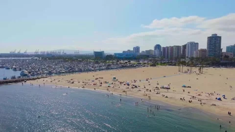 Alamitos Beach Harbor Panorama Stock Footage 341774198