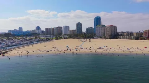 Alamitos Beach Panorama Stock Footage 341774200