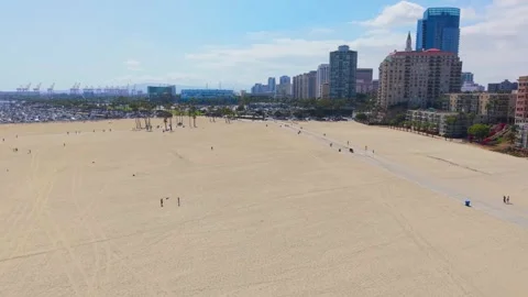 Alamitos Beach Reverse Flight Stock Footage 341774191