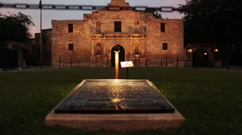 Alamo Dolly Shot at Dawn Stock Footage
