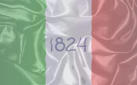 Alamo Silk Flag Stock Illustration