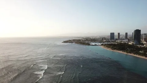 ALAMOANA BEACH DRONE FLIGHT - 1 Stock Footage