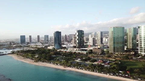 ALAMOANA BEACH DRONE FLIGHT - 2 Stock Footage