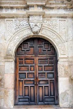 The Alamo's Front Door Stock Photos