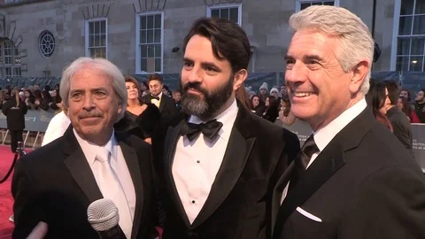 Alan robert murray, Steve Morrow and Dean Zupancic at 72nd BAFTAs - 2019 Video stock 103669969