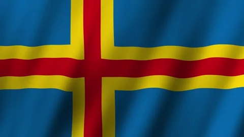 Aland Flag animation 스톡 동영상 304179407