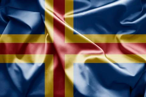 Aland islands flag Stock Illustration