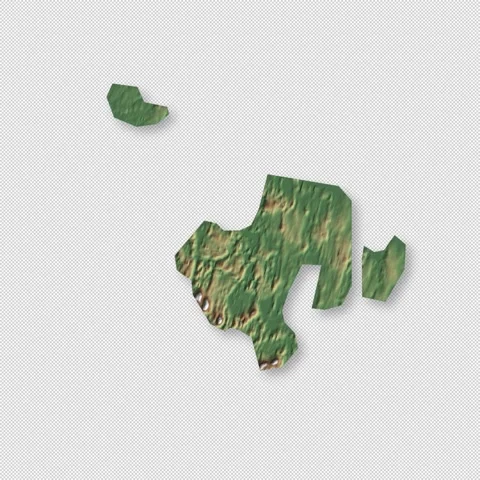 Åland Rotating 3D Relief Map Seamless Loop, Alpha Channel 4K Vidéo 340727812