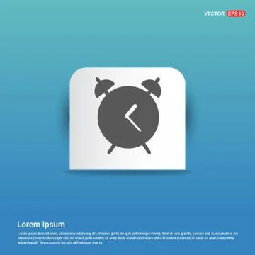 Alaram Clock - Blue Sticker button Stock Illustration