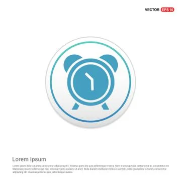 Alaram Clock - white circle button Stock Illustration