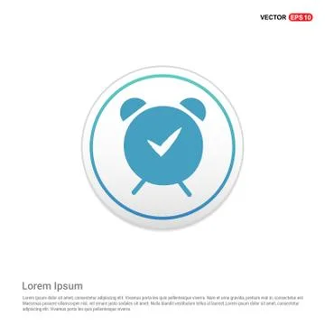 Alaram Clock - white circle button Illustrazione stock