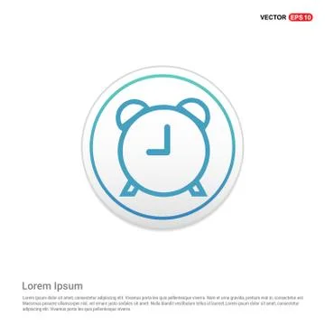 Alaram Clock - white circle button Illustrazione stock