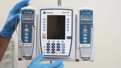 Alaris pump programming 2 Stock Footage 125784833