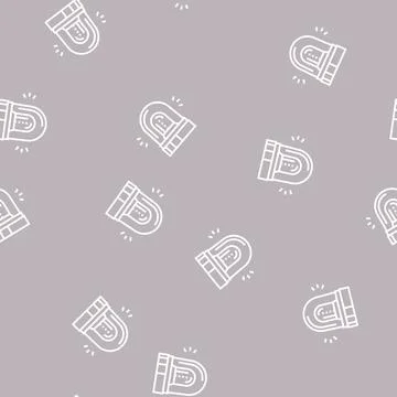 Alarm alert line seamless pattern Illustrazione stock