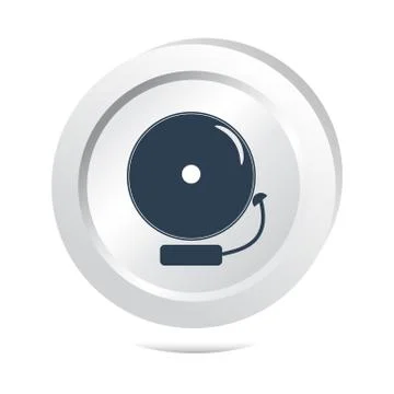 Alarm bell button, warning sign illustration Stock-Illustration