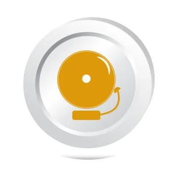 Alarm bell button, warning sign illustration イラスト素材