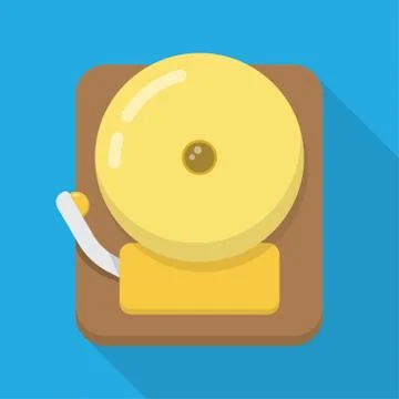 Alarm bell flat icon Stock Illustration
