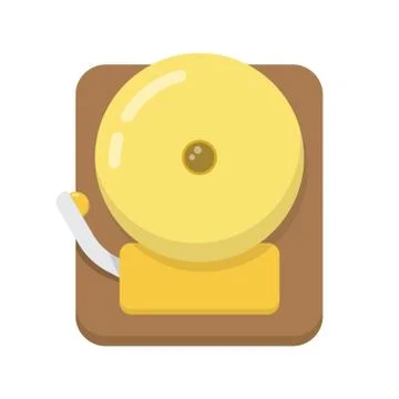 Alarm bell flat icon Stock Illustration