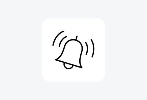Alarm bell  fully editable vector icon Stock Illustration