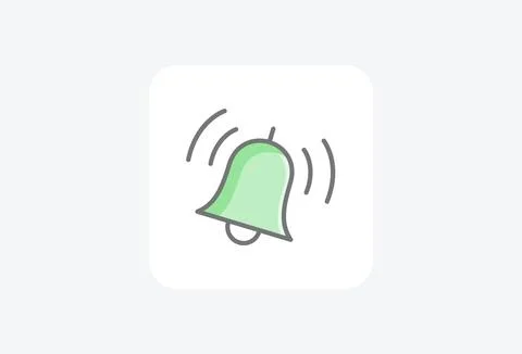 Alarm bell  fully editable vector icon Illustrazione stock