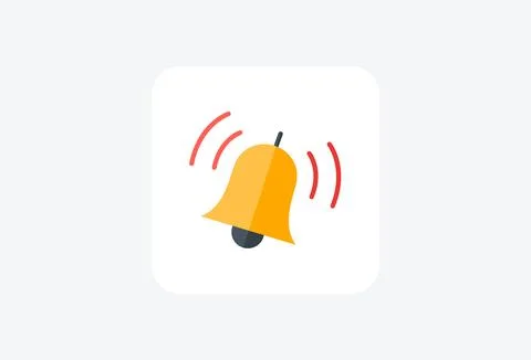 Alarm bell  fully editable vector icon Stock Illustration